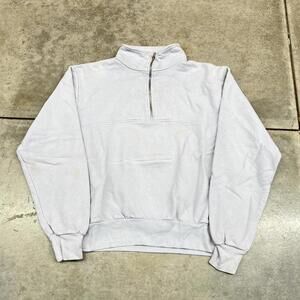 brandy melville light blue quarter zip sweatshirt size medium WOMENS